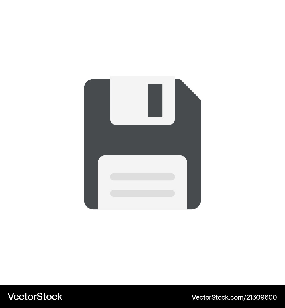 Save Disk Icon - Memory Storage vector image