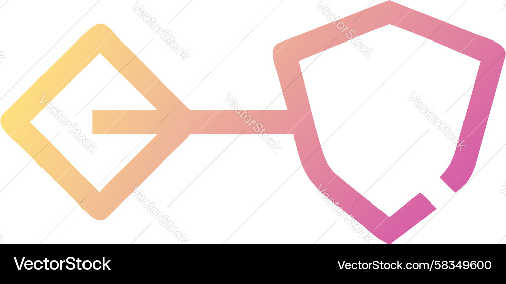 Shield Key Access Icon Vector Image
