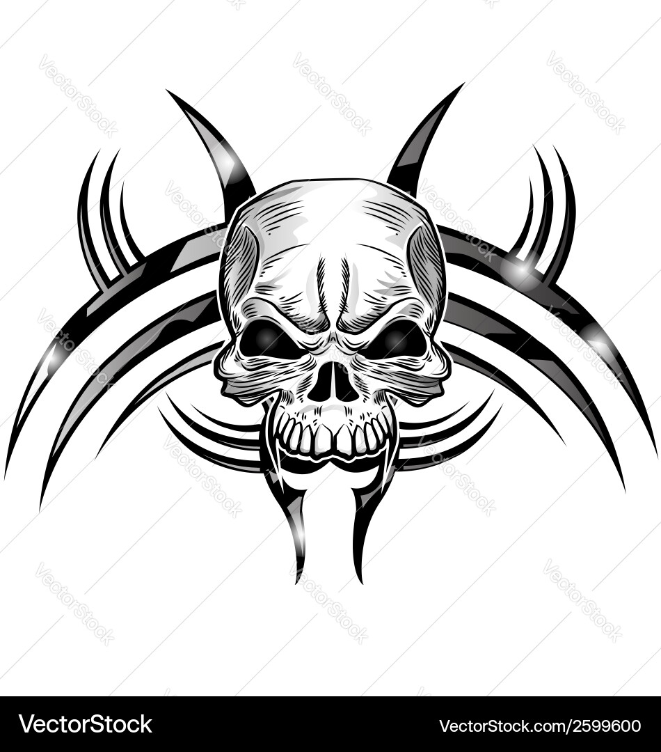 Stunning Black & White Skull Tattoo Ideas