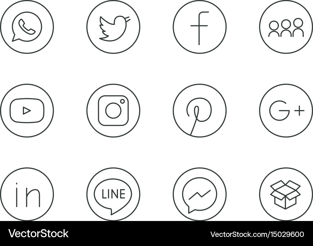 Social Media Icons - Moskau vektorbild