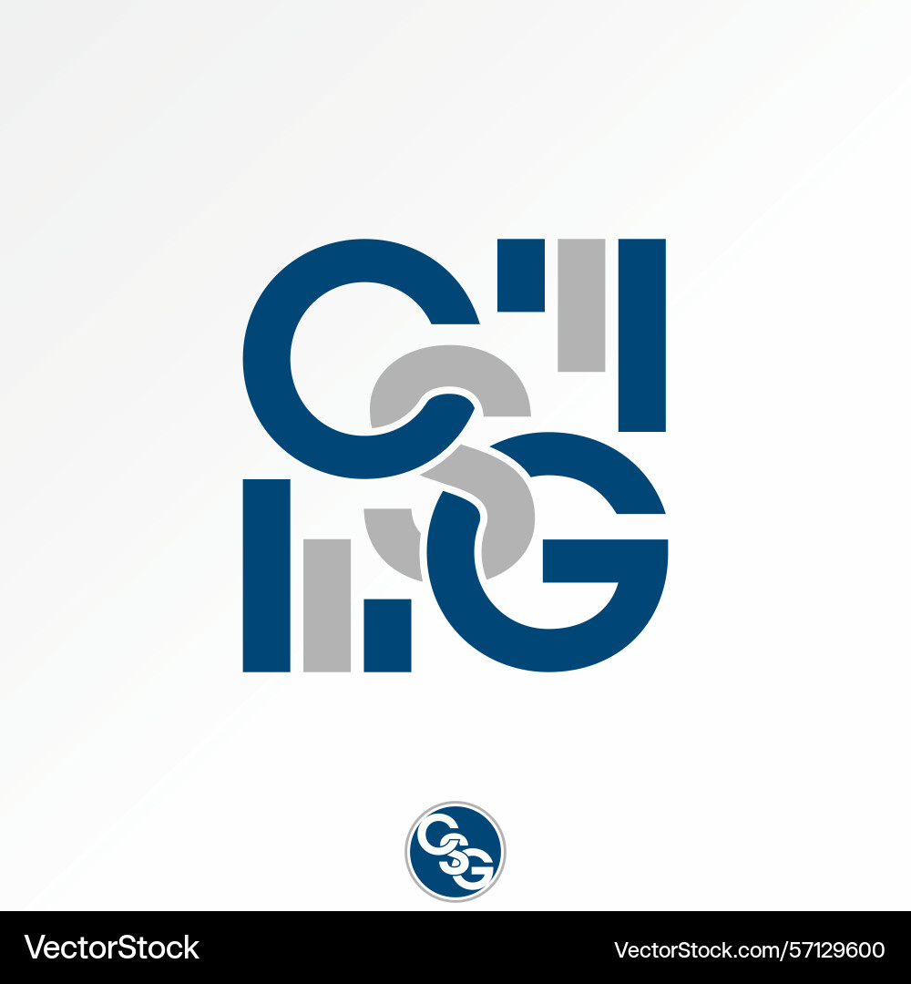 Ursprüngliche csg Schrift oben nach unten Diagramm-Symbol vektorbild
