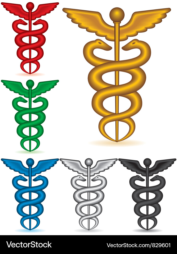 Caduceus collection Vector Image