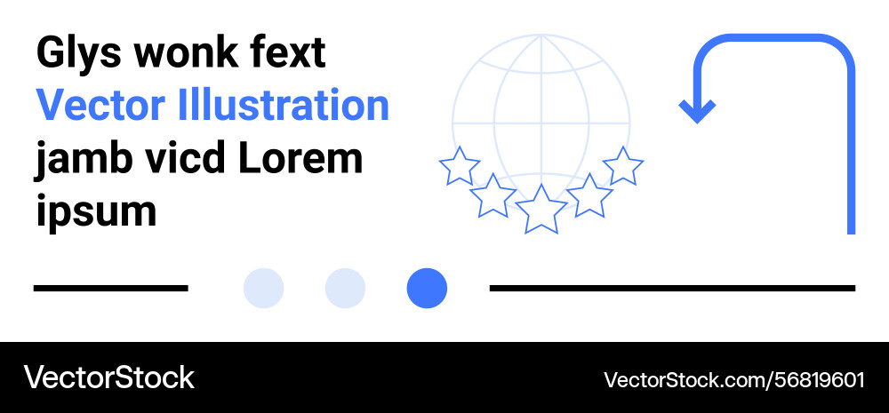 Global connection with five-star rating Global connection with five-star rating vector image