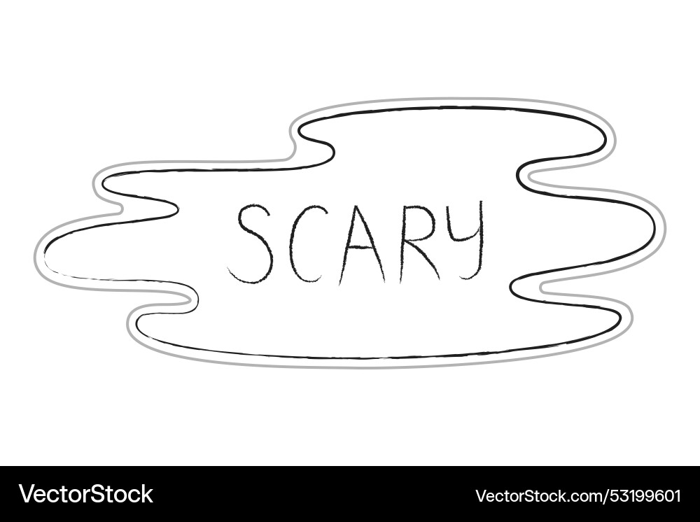 Halloween sticker of plot with text color flat Halloween sticker of plot with text color flat Vector Image