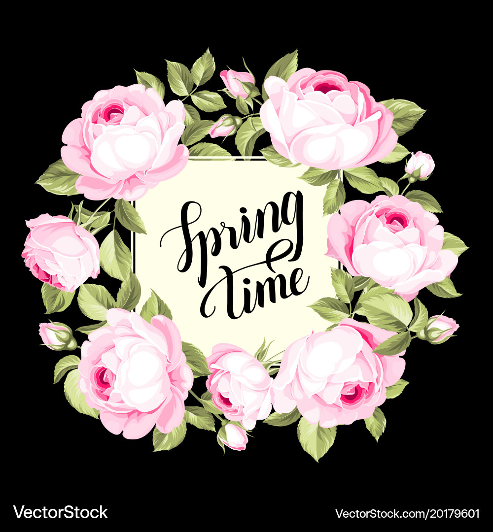 Spring time card vector image