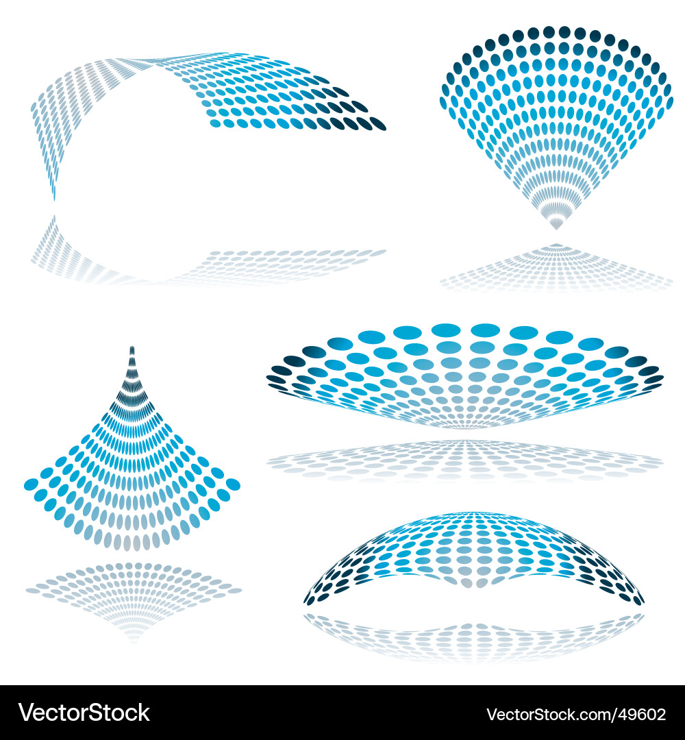 Abstract Mesh Shapes vector image