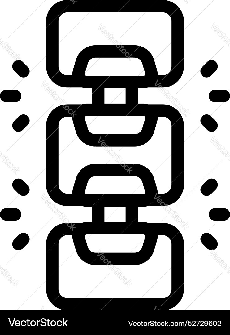 Blockchain technology connecting blocks securely vector image
