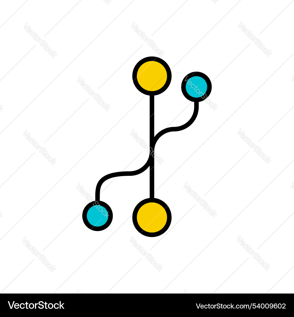 Code branch icon isolated on white background Code branch icon isolated on white background vector image