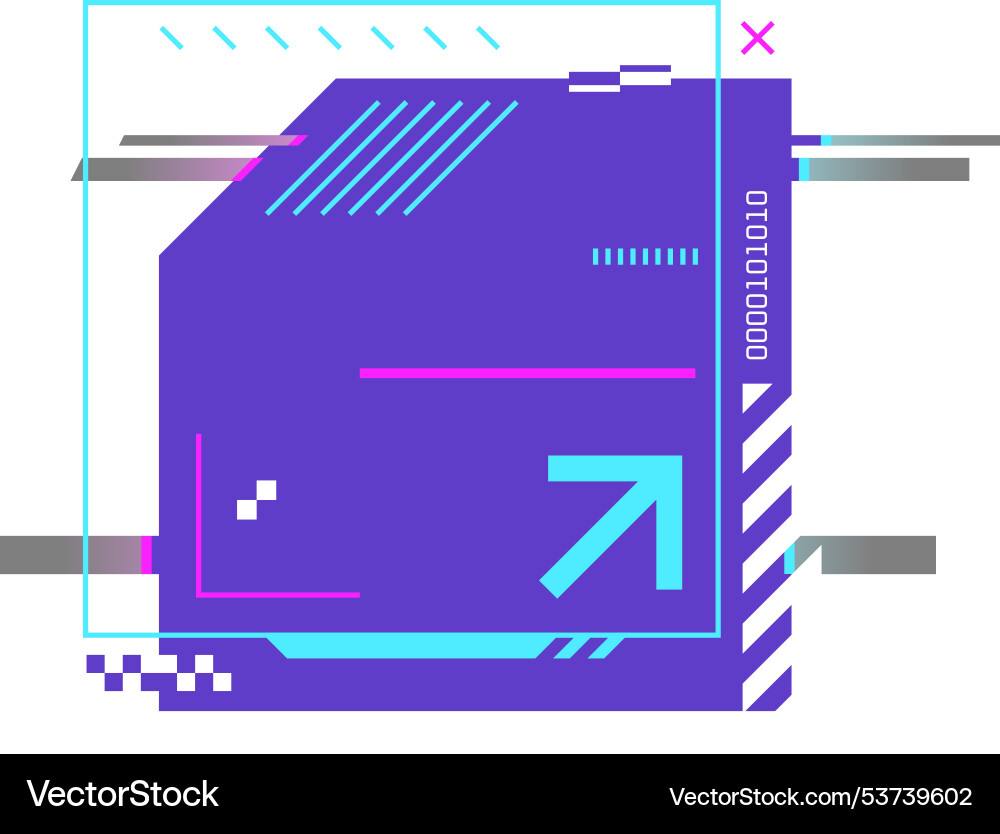 Futuristic frame empty message box in high tech Futuristic frame empty message box in high tech vector image