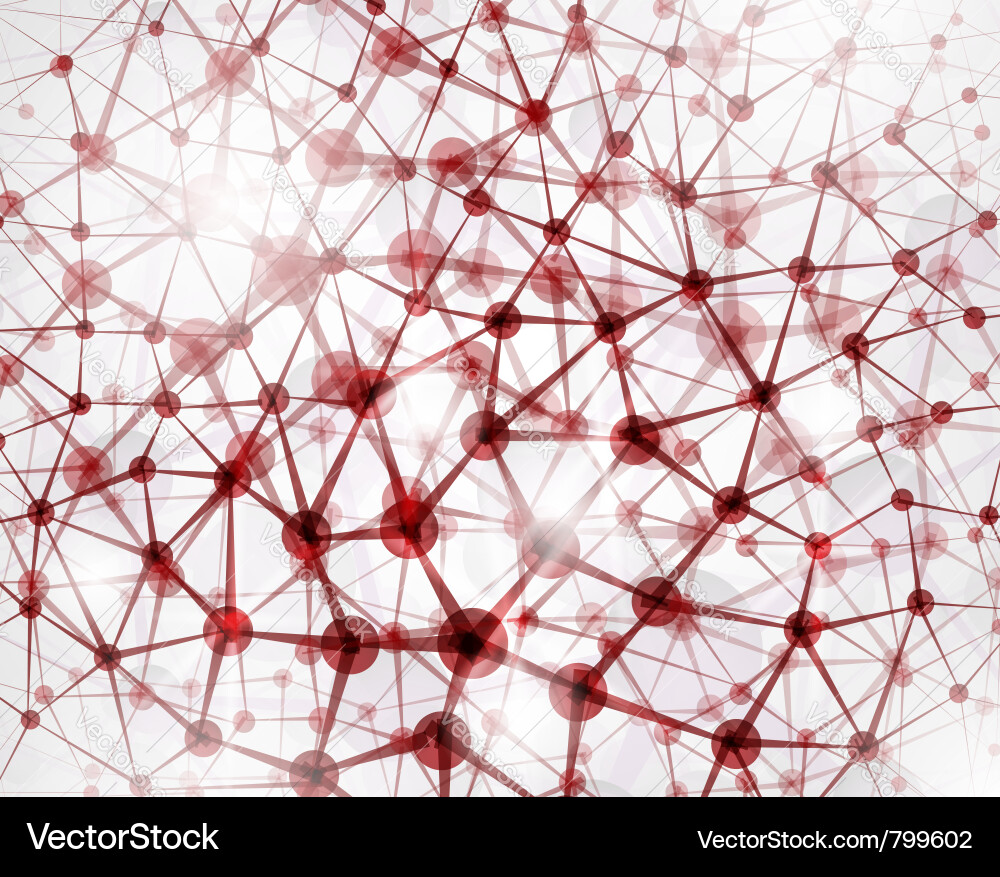 Molecular Network Structure Vector Image