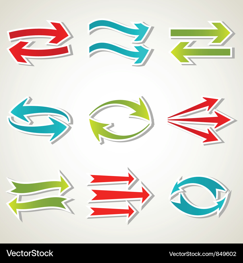 Set of arrows Vector Image