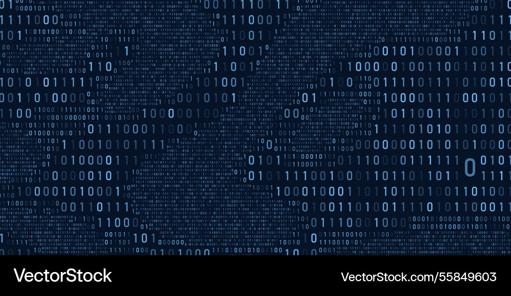 Abstract binary code cloud background ai learning Abstract binary code cloud background ai learning vector image