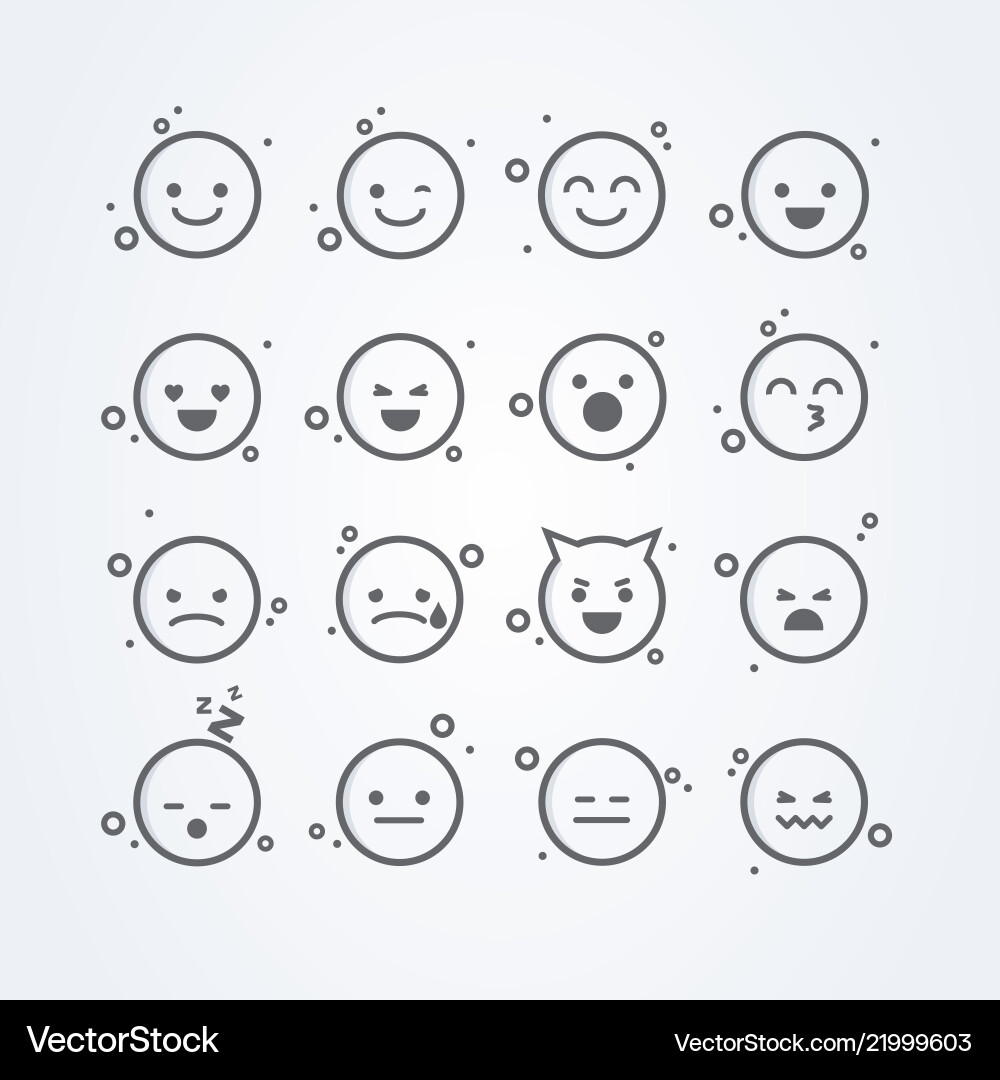 Abstract isolated funny flat style emoticon vector image