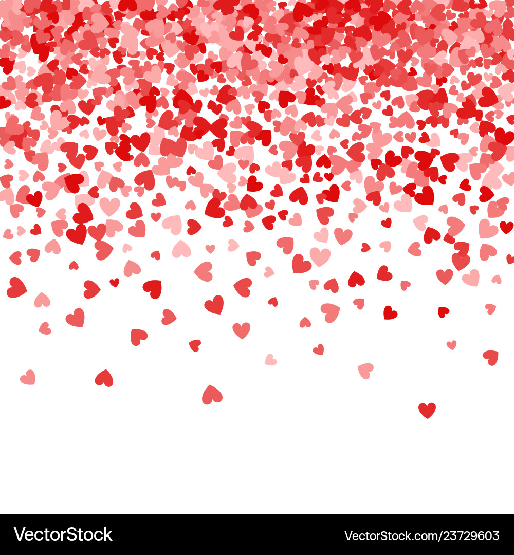 Background of random falling hearts Background of random falling hearts vector image