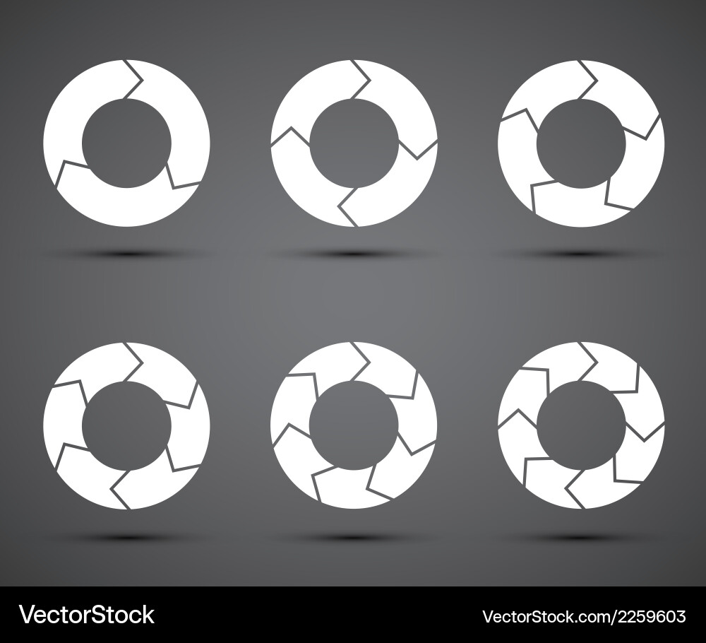 Circular Arrows Set - Workflow & Process vector image