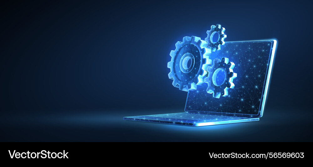 Computer technical support icon software tools Computer technical support icon software tools vector image
