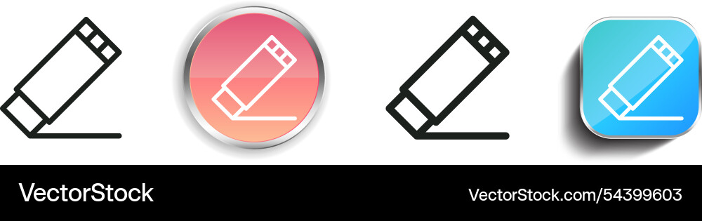 Glue stick icon thin linear regular and button Glue stick icon thin linear regular and button vector image