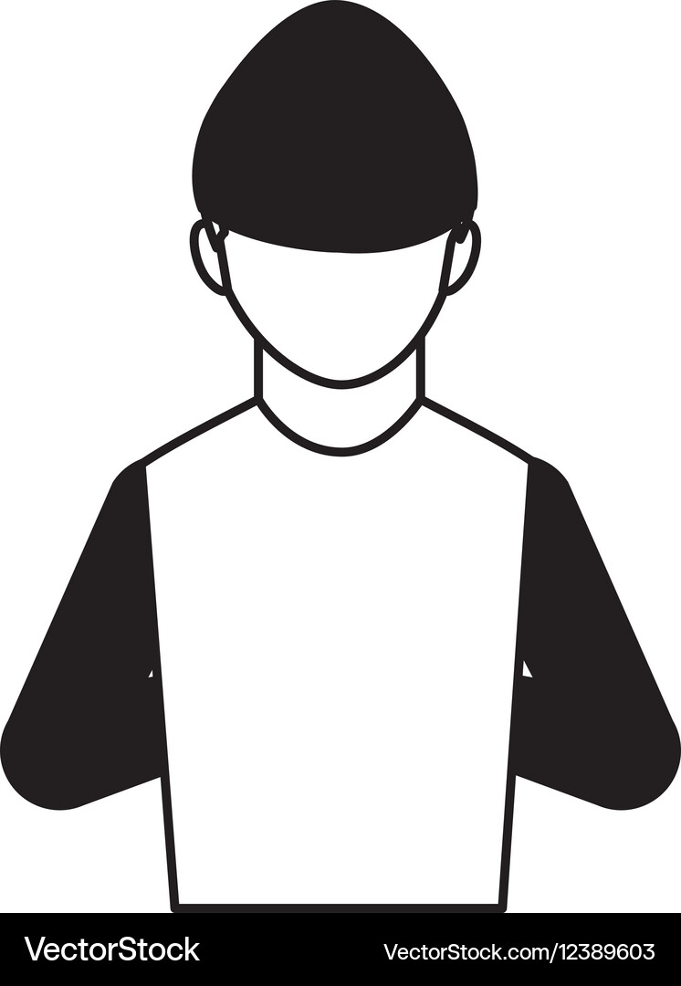 Hacker avatar character isolated icon Vector Image