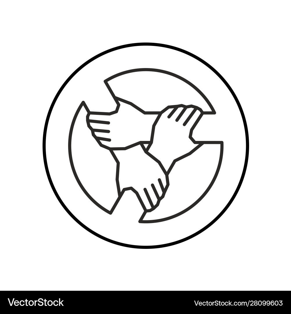 Hands Together - Support & Unity vector image
