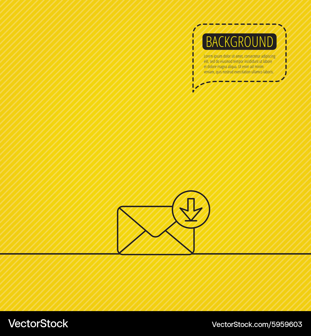 Mail inbox icon email message sign Vector Image