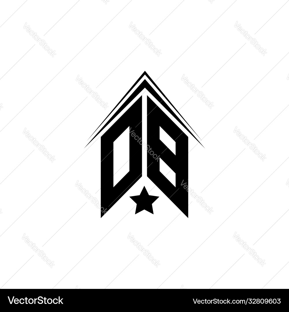 OB & DB Initial Logo Concept vector image