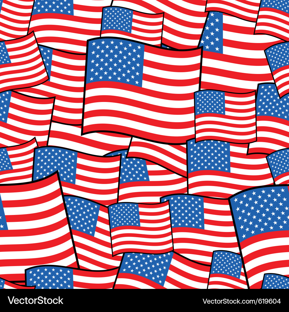 American Flag Pattern Royalty Free Vector Image