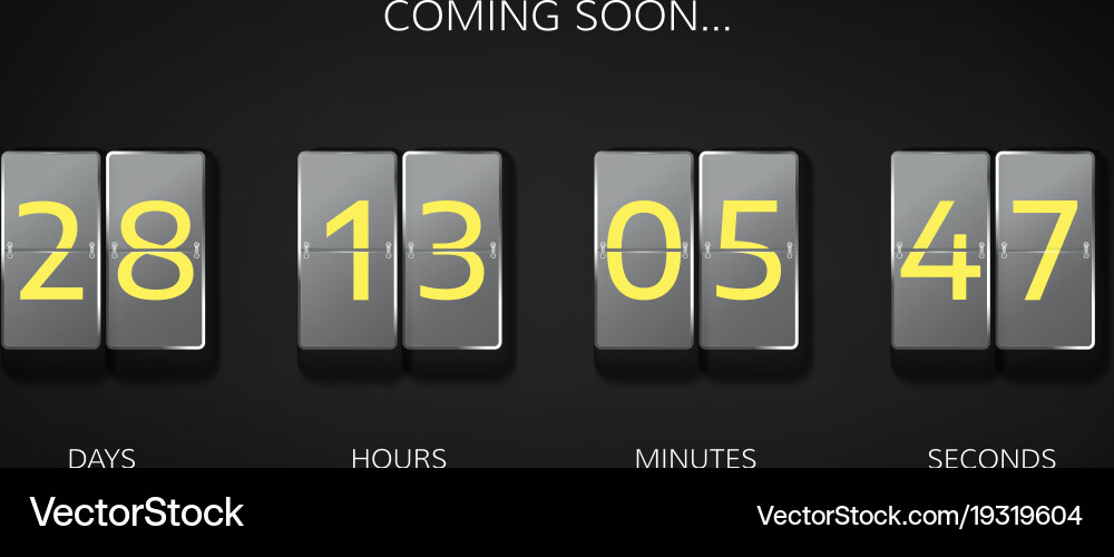 Countdown Timer Uhren-Zähler Website vektorbild