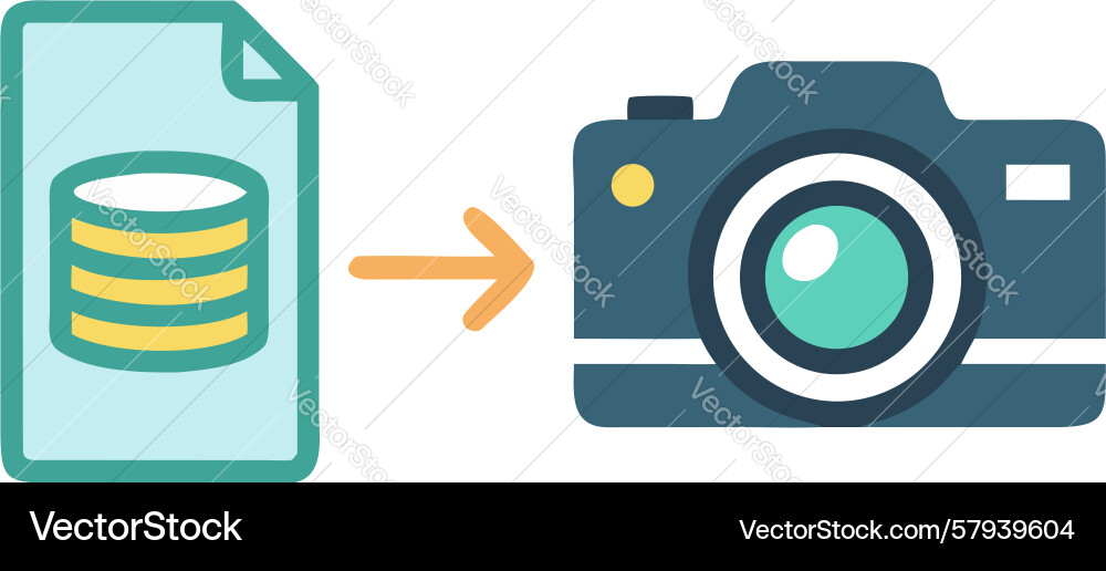 Document Scan to Camera Icon Vector Image