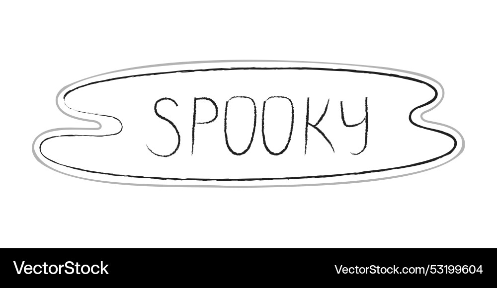 Halloween sticker with text on a plot color flat Halloween sticker with text on a plot color flat vector image