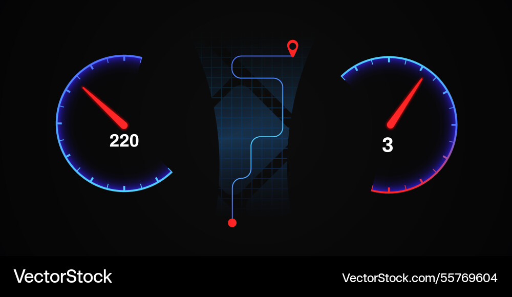 Navigating speed with precision tracking high vector image