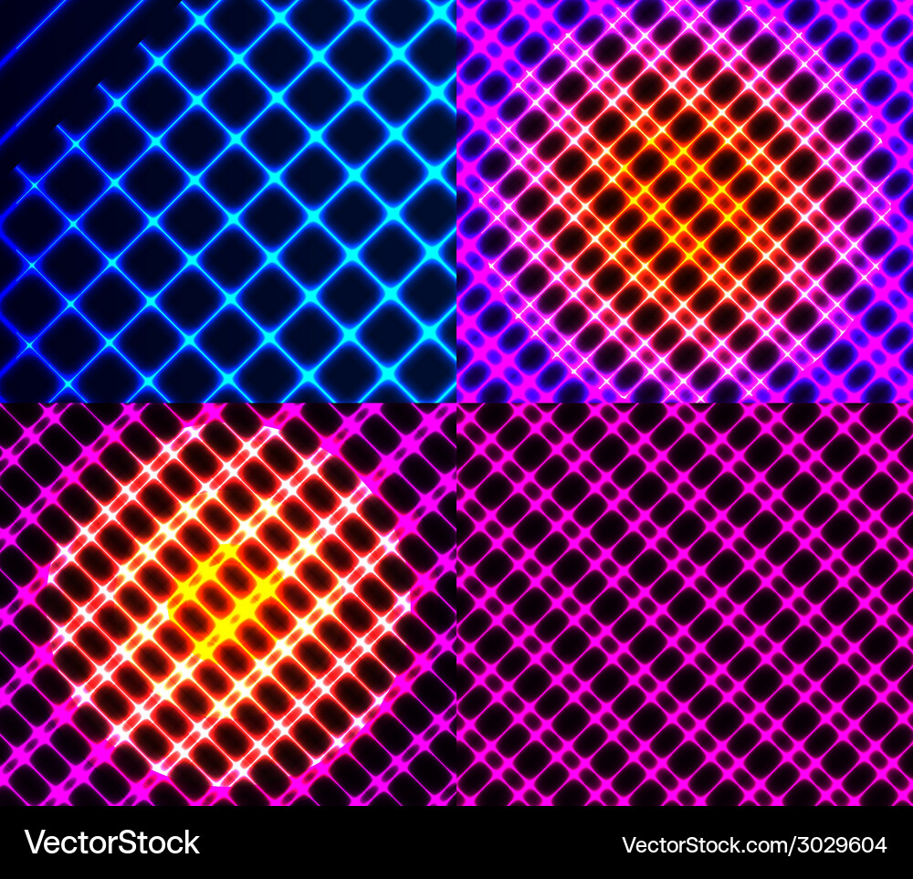 Set of dark abstract spectrum background lines Vector Image