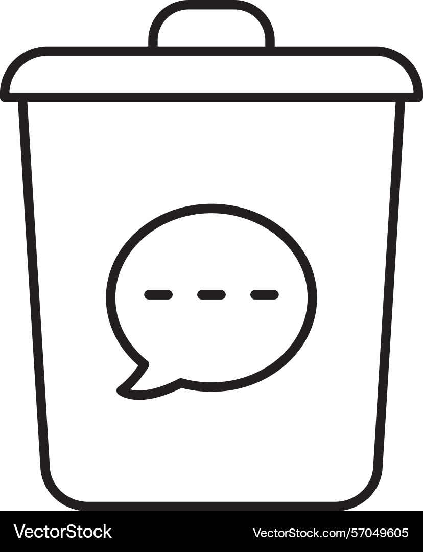 Delete message line icon design Vector Image
