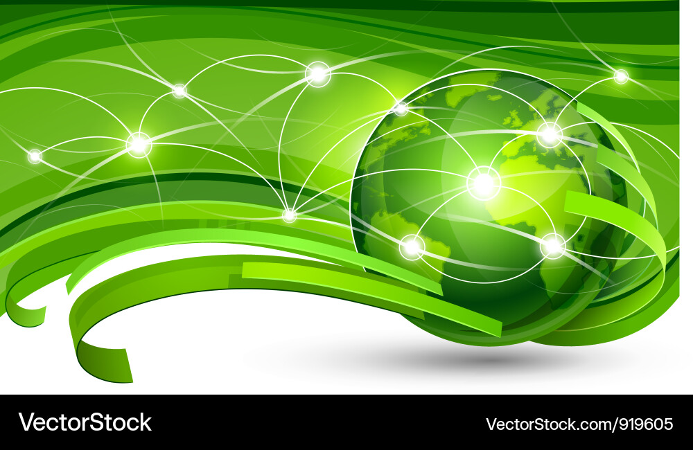 Global Network Globe Vector Image