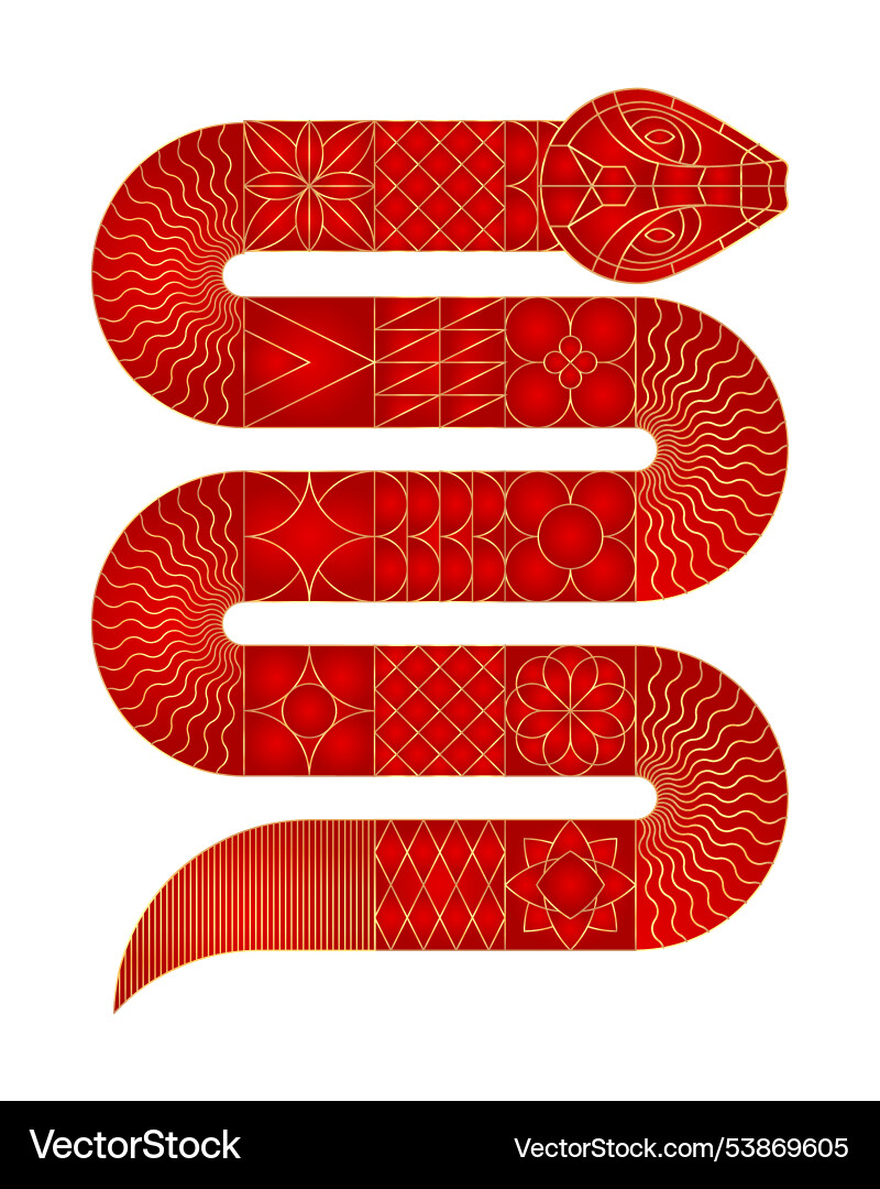 Outline geometrische Schlange chinese neues Jahr 2025 Outline geometrische Schlange chinese neues Jahr 2025 vektorbild