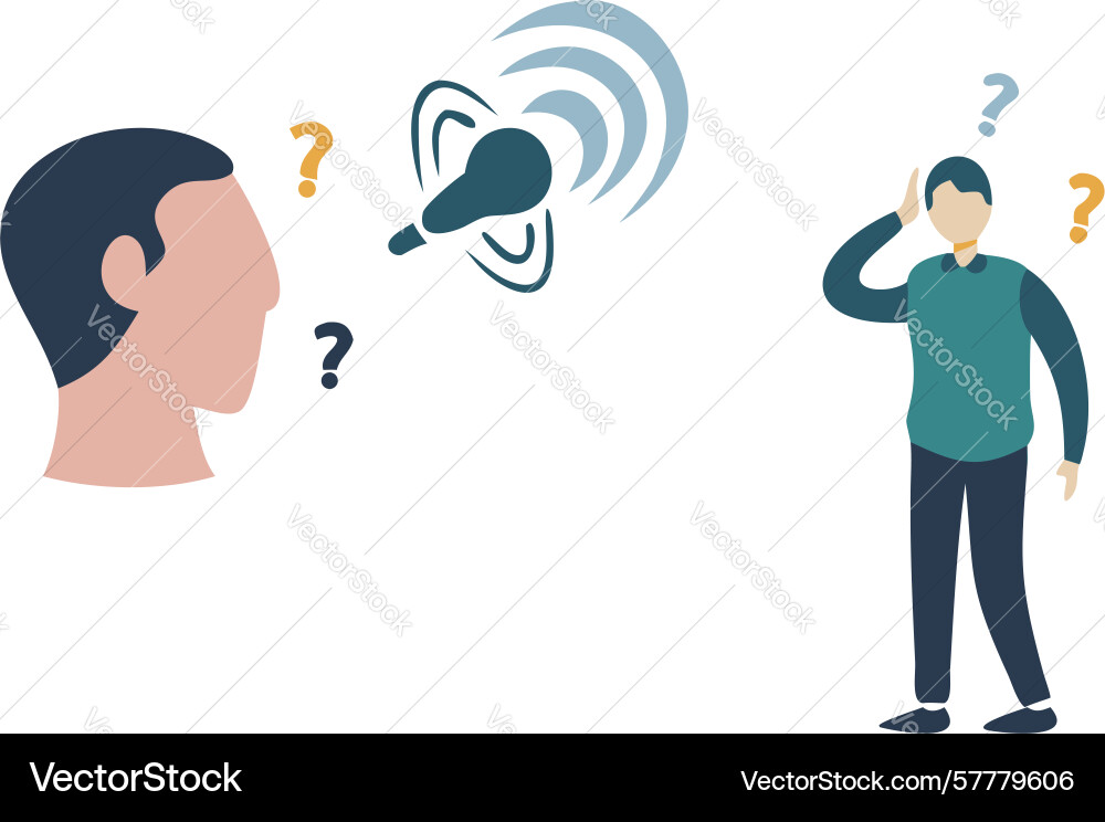 Confused person with question marks problem vector image