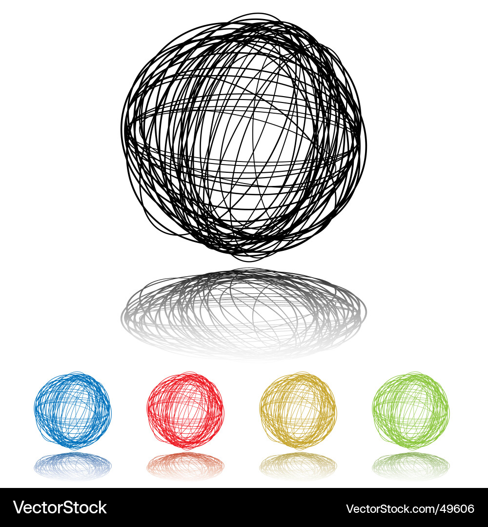 Five scribbles Royalty Free Vector Image - VectorStock