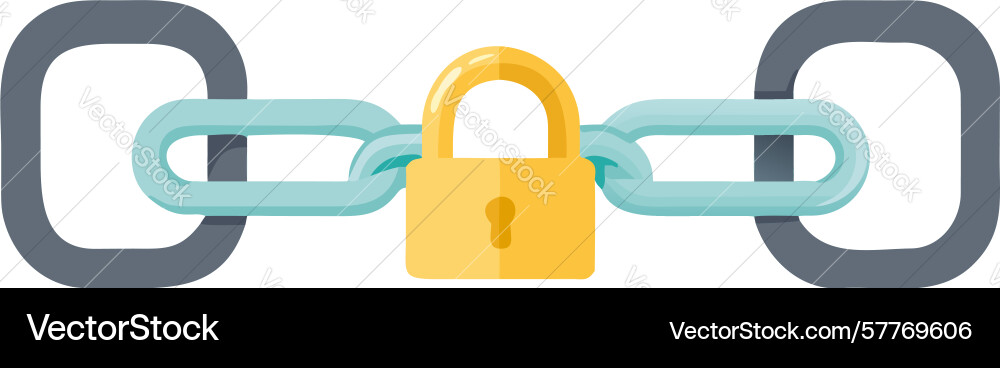 Secure links robust digital connections design vector image