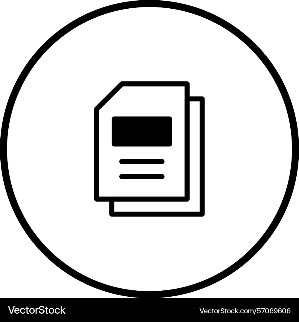 Simple document icon design representing files Simple document icon design representing files vector image