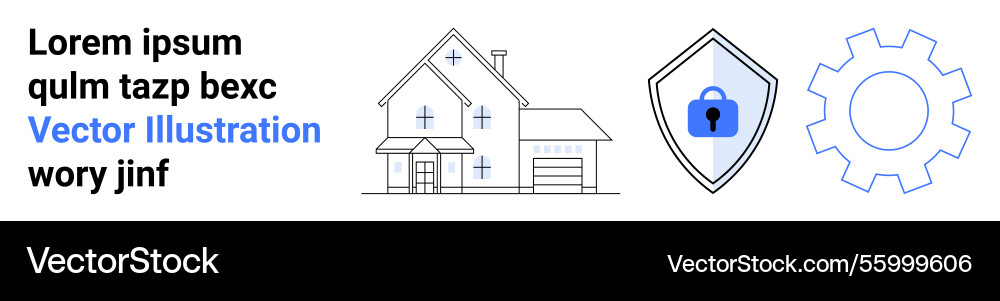 Smart home security and automation with shield Vector Image