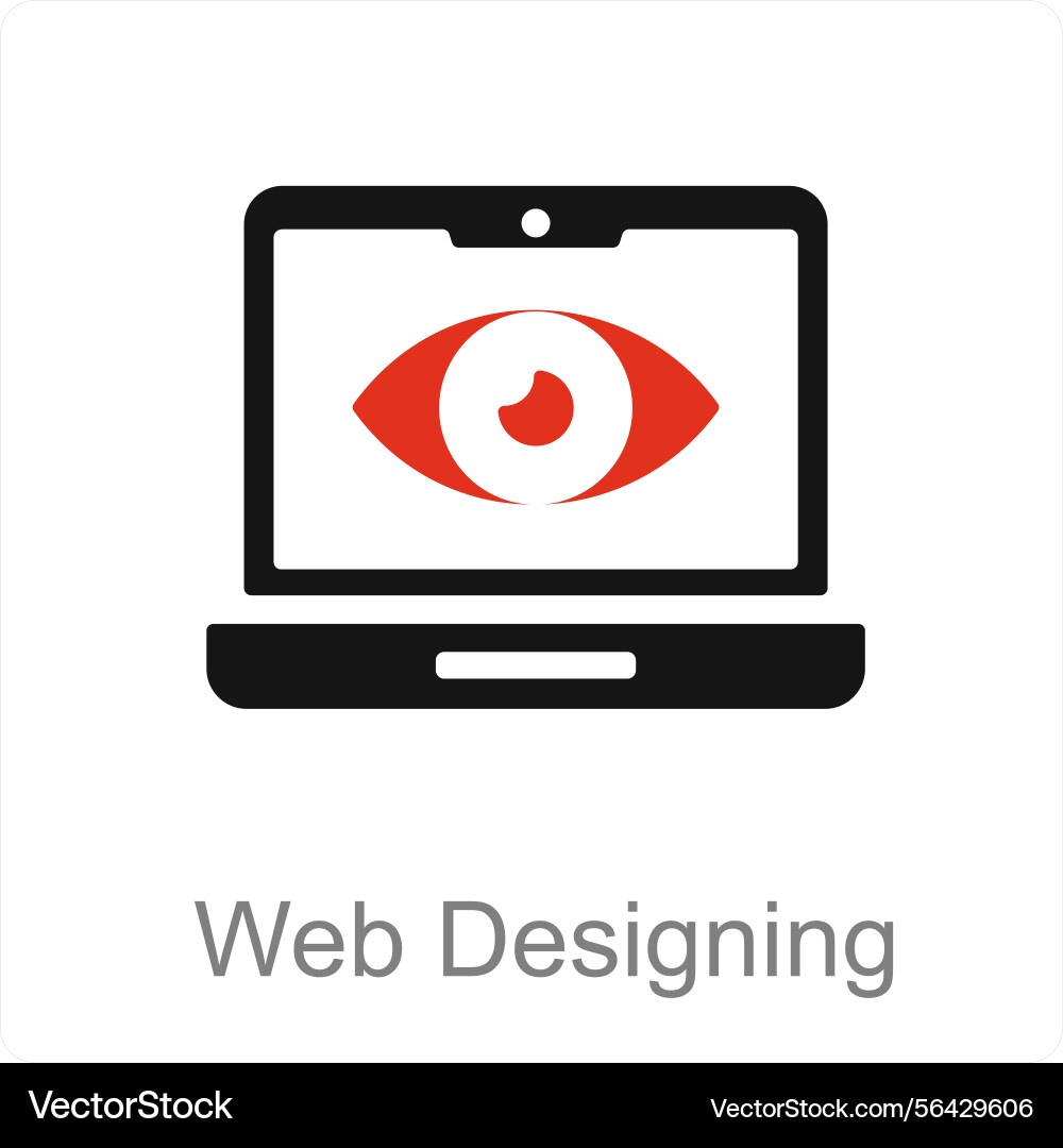 Web designing and element icon concept Vector Image