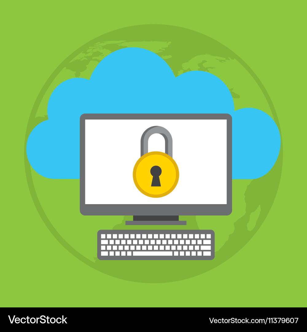 Cloud computing data storage Vector Image