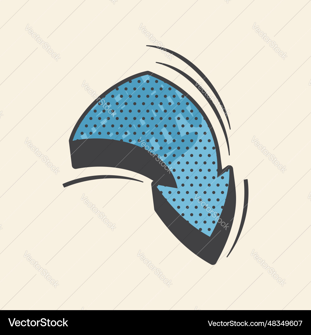 Flash lightning pop art arrow pointing down vector image