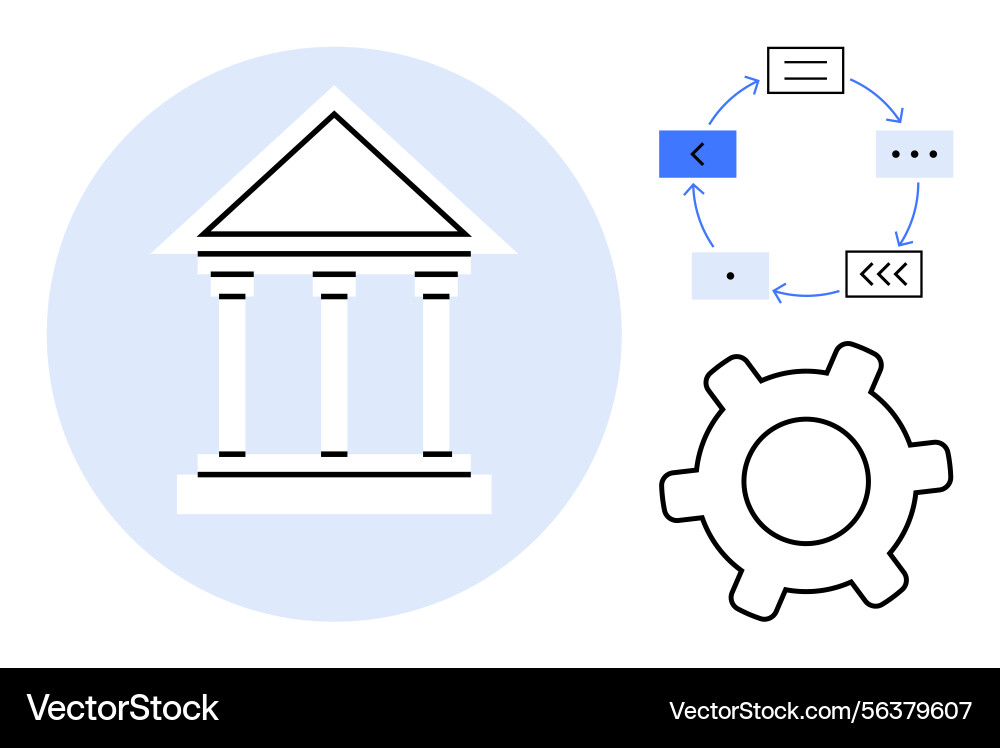 Process optimization and workflow automation Process optimization and workflow automation vector image