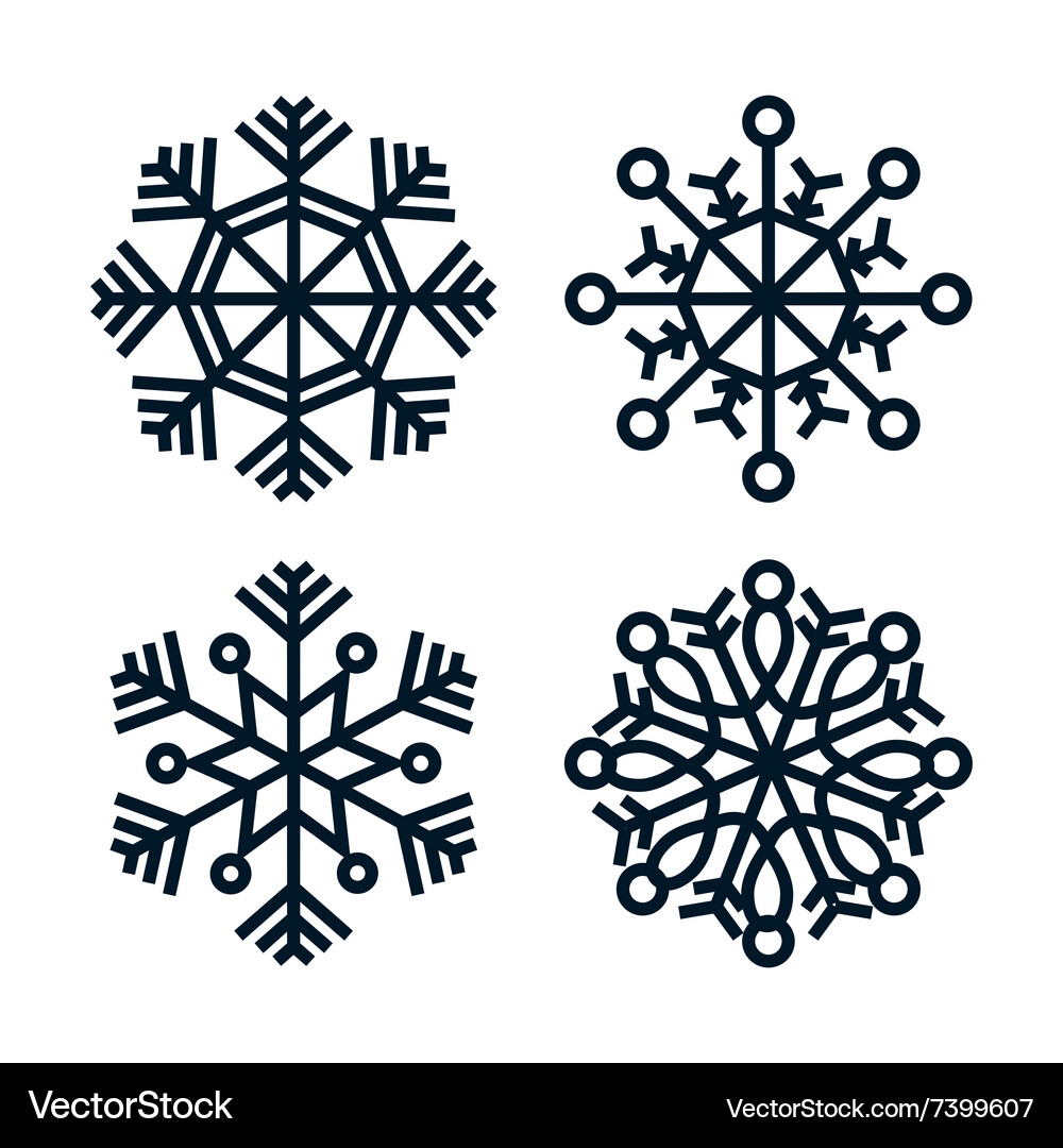 Snowflake icon design Vector Image