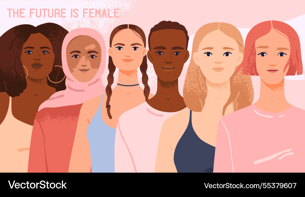 Women history month banner pastel poster Women history month banner pastel poster vector image