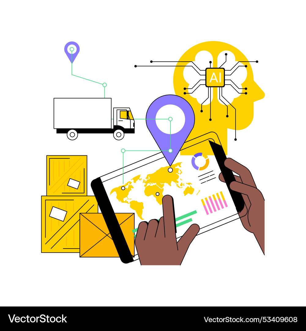 Ai-streamlined routine inquiries handling abstract Ai-streamlined routine inquiries handling abstract Vector Image