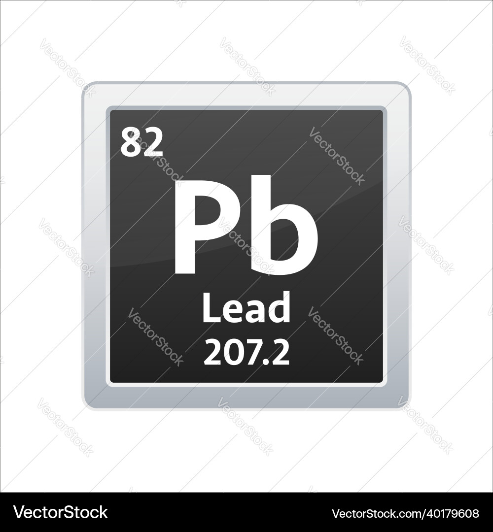 Bleisymbol chemisches Element des Periodensystems Bleisymbol chemisches Element des Periodensystems vektorbild