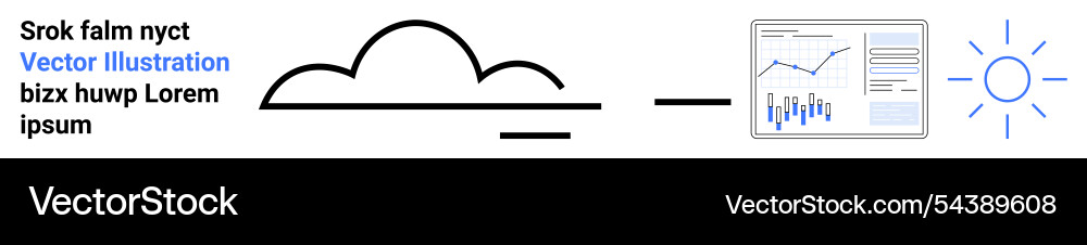 Cloud technology and data visualization Cloud technology and data visualization vector image