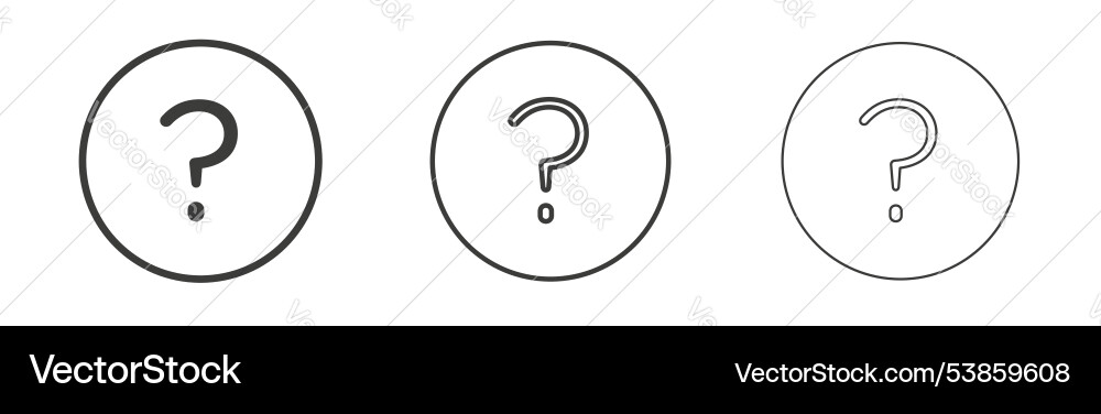 Doubts button icon set Doubts button icon set vector image