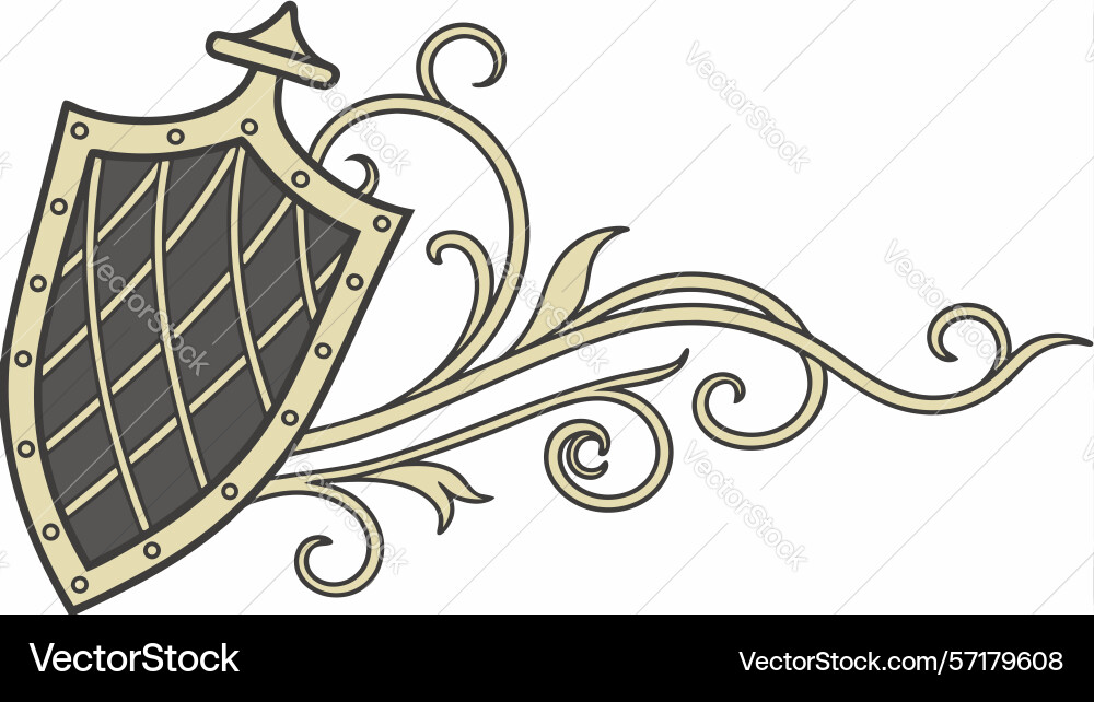 Elegant scroll intricate grid and decorative vector image